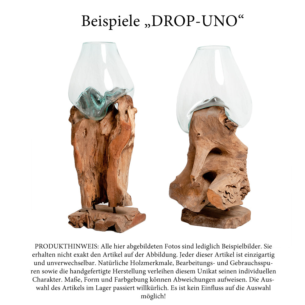 Deko-Objekt DROP-UNO ca. H70cm Teak