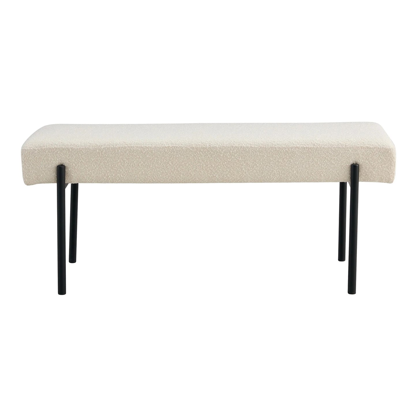 Design Sitzbank NORDIC 100cm weiss Bouclé