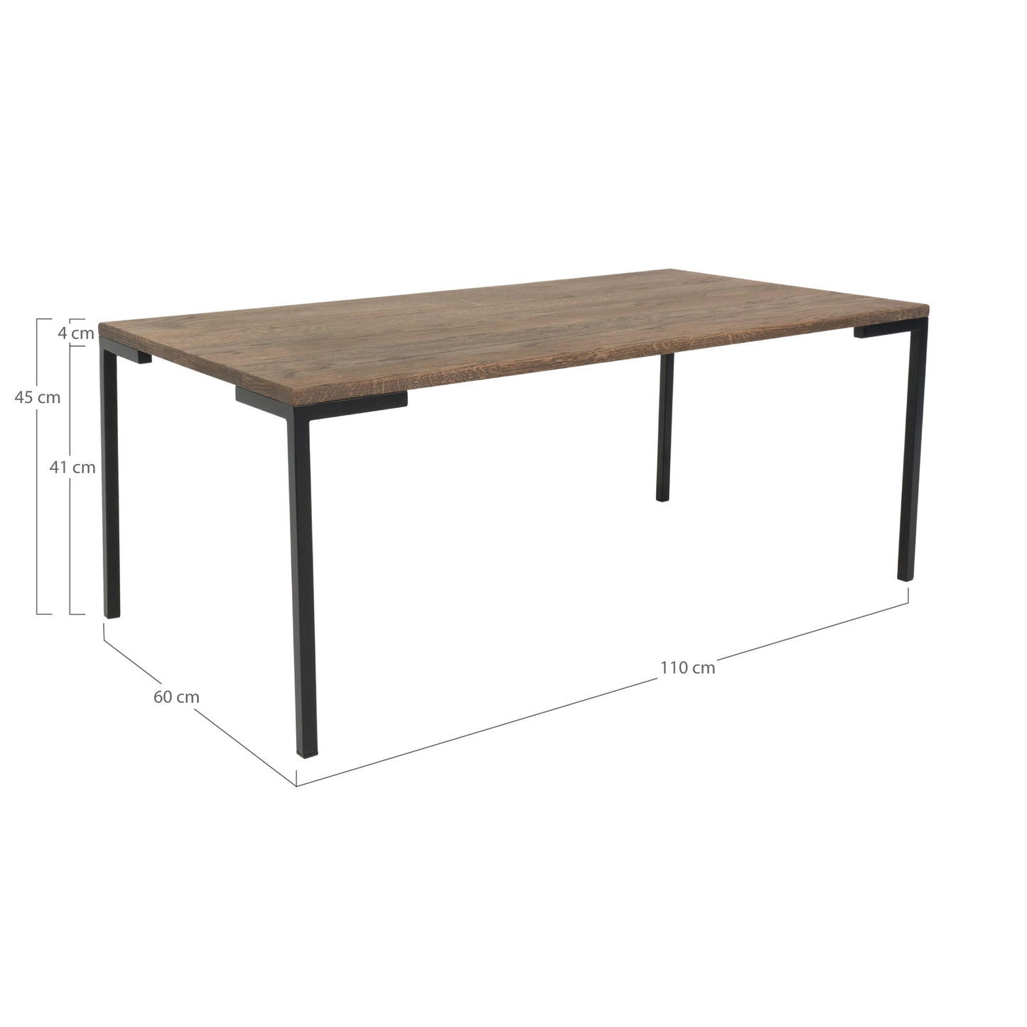 Design Couchtisch GULANO Eiche "smoked" 110x60 cm