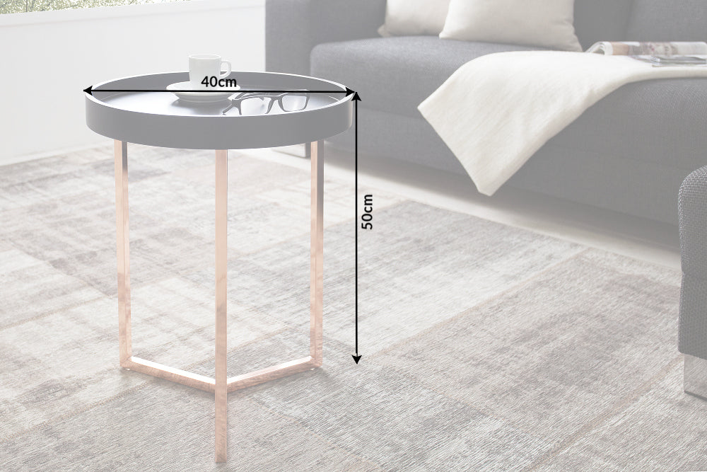 Moderner Couchtisch STACCA 40cm abnehmbares Tablett