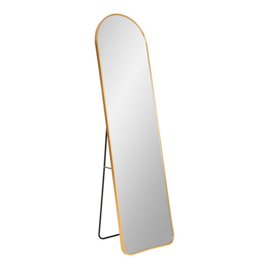 Moderner Standspiegel BARCA gold ca. 150x40cm Aluminium