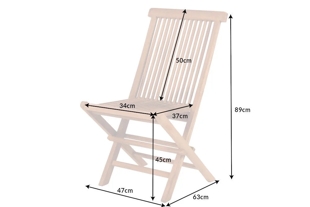 2tlg. Teak Klappstuhl-Set KURSI