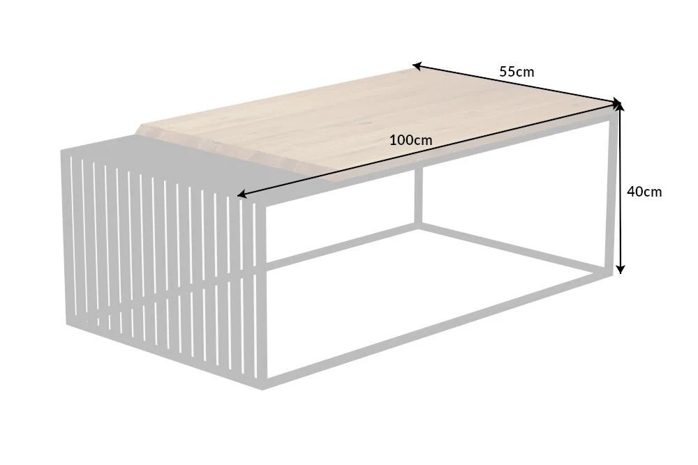 Design Couchtisch STRIVE 100cm Eiche geölt