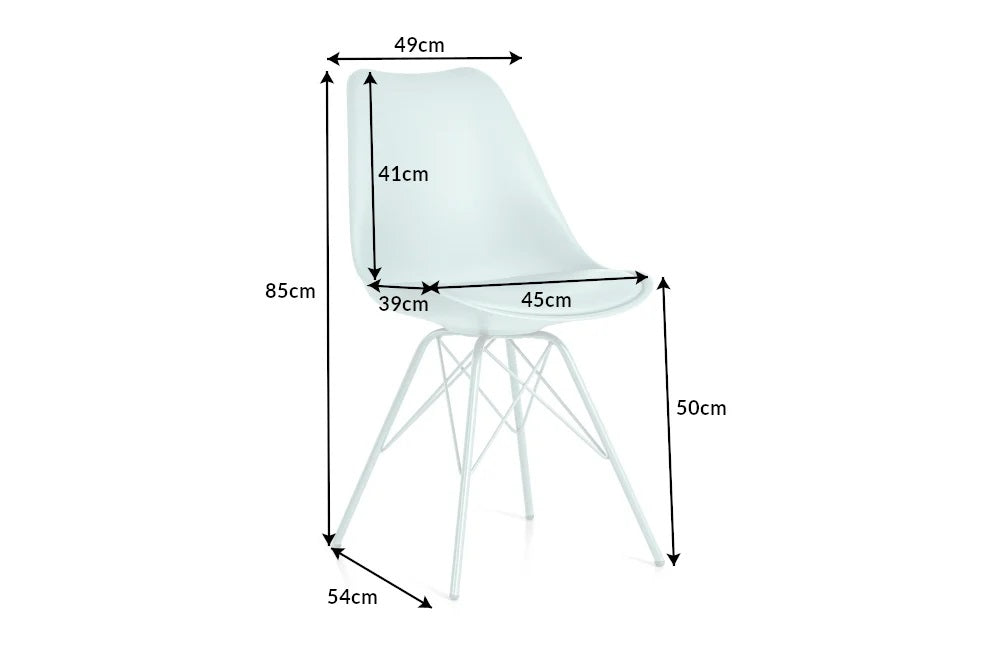 4er Set Design-Klassiker Stuhl NORWAY türkis