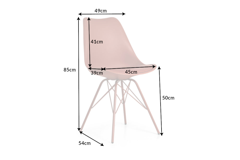 4er Set Design-Klassiker Stuhl NORWAY braun