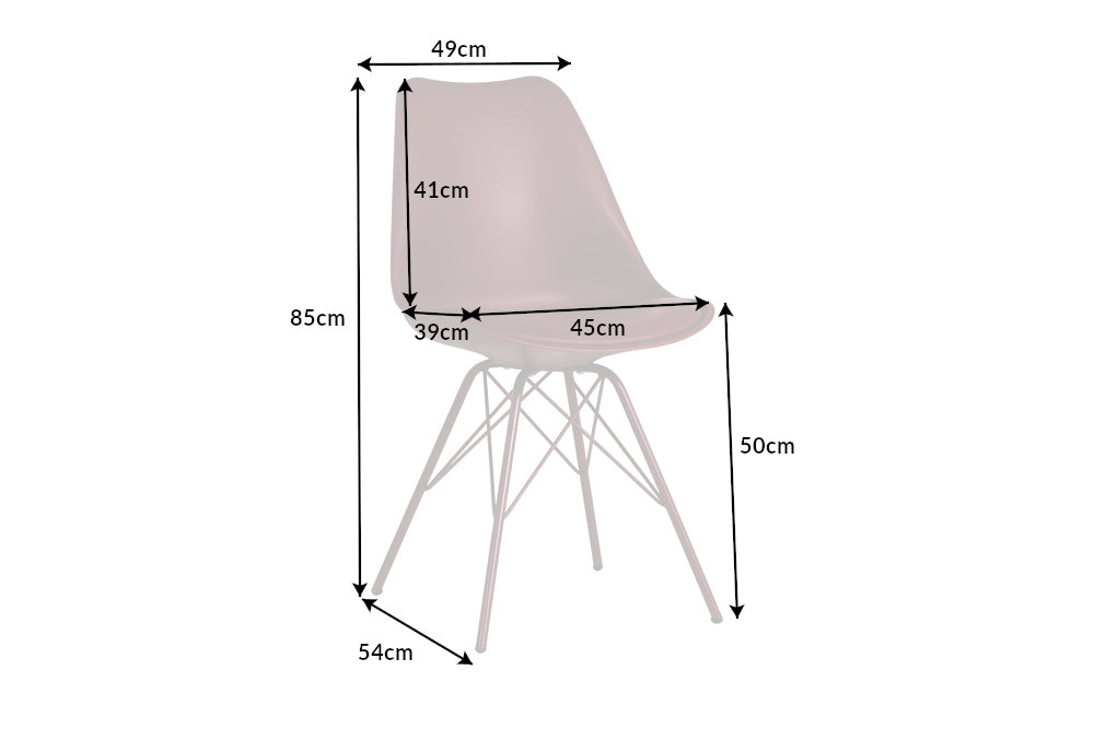 4er Set Design-Klassiker Stuhl NORWAY rot