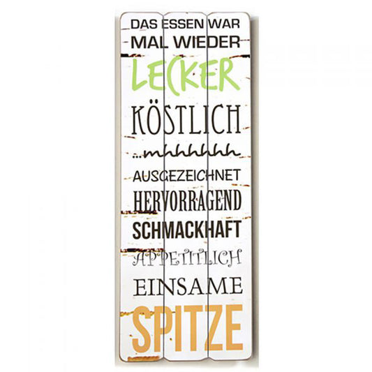 Antik Holzschild LECKER KÖSTLICH Vintage Retro Schild