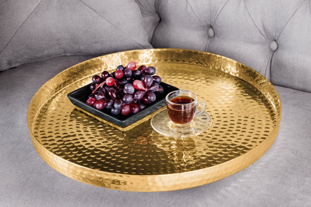 Modernes 2er Set Couchtisch MARTELLO schwarz gold