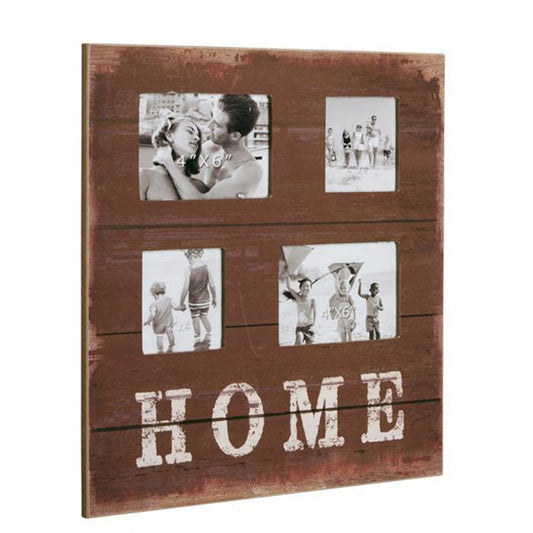 Multi Fotorahmen HOME / Bilderrahmen 10x15cm Braun