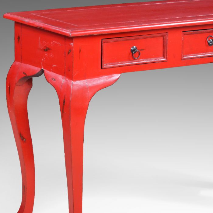 Konsole LONG RED im Shabby-Chic Stil mit 3 Schubladen