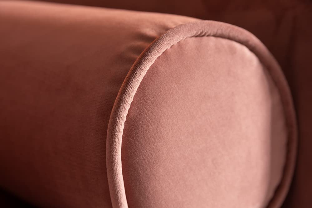 Modernes 3er Sofa 220cm COMFORT alt-rosa Samt Federkern