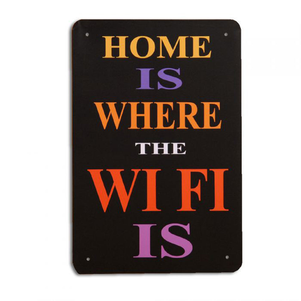 Metallschild WI FI Vintage Schild im Retro-Design