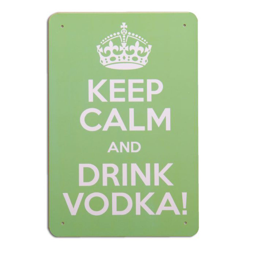 Metallschild DRINK VODKA Vintage Schild im Retro-Design