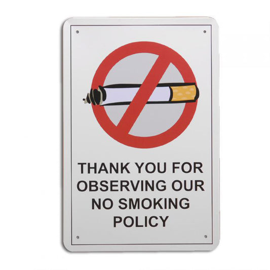 Metallschild NO SMOKING  Vintage Schild im Retro-Design