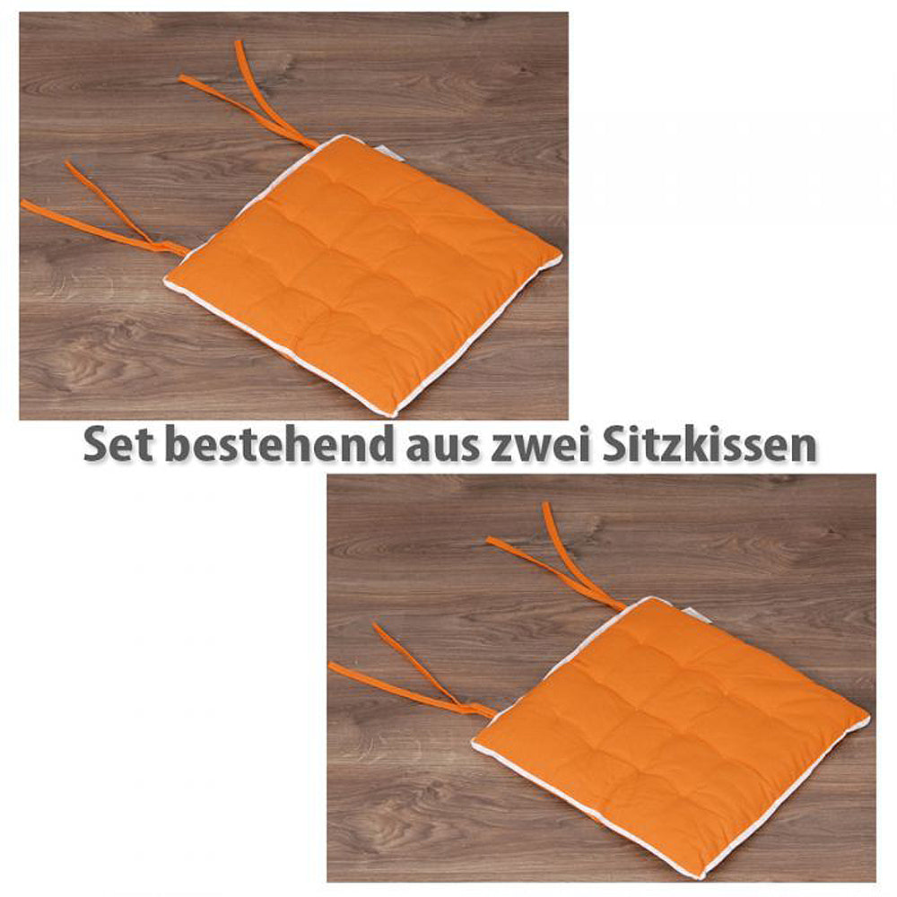 2er Set Sitzkissen MAX Orange