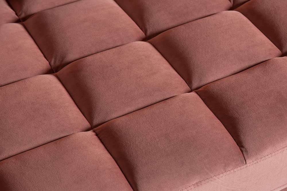 Modernes 3er Sofa 220cm COMFORT alt-rosa Samt Federkern