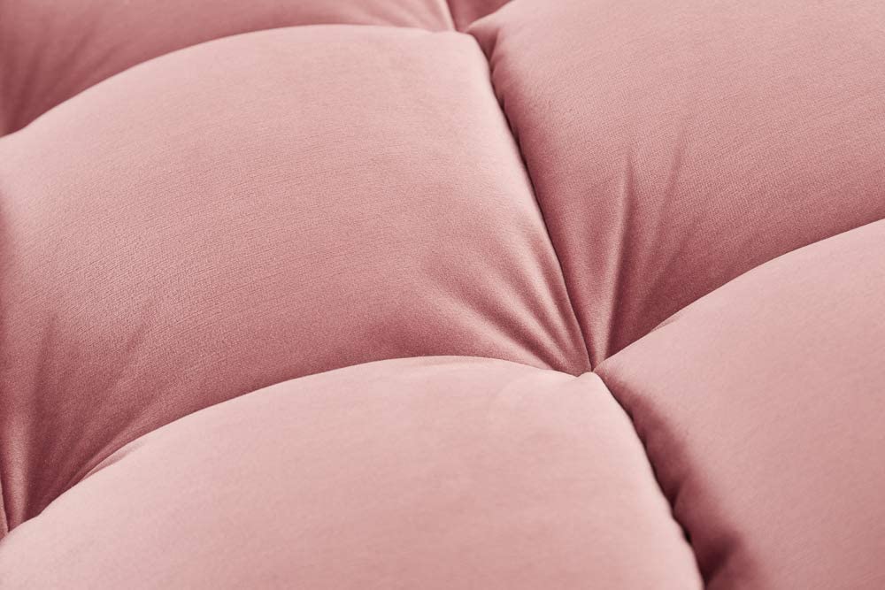 Ecksofa 260cm Ottomane beidseitig COMFORT alt-rosa Samt Federkern