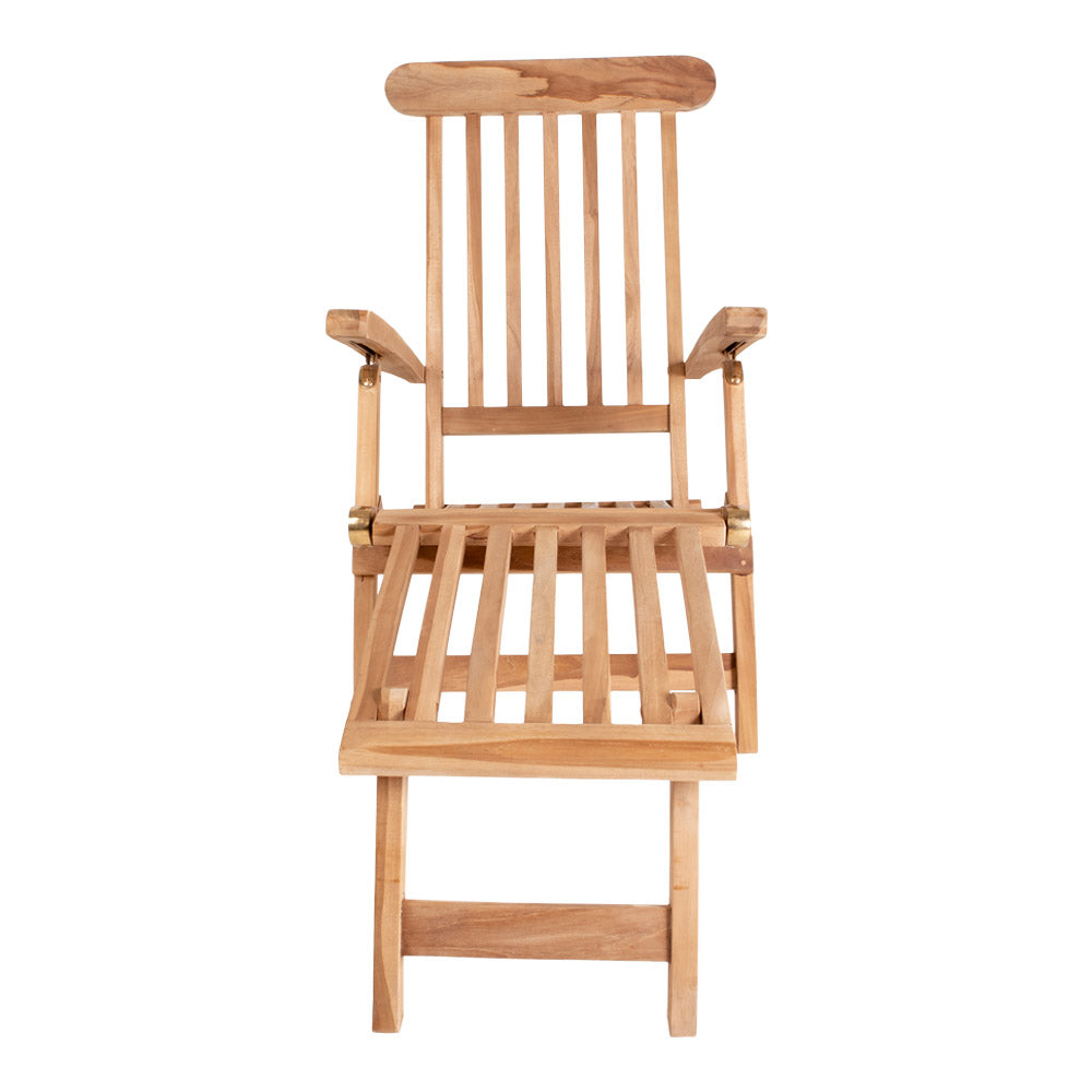 Klassischer Teak 4-Positionen-Liegestuhl RELIFE Deckchair