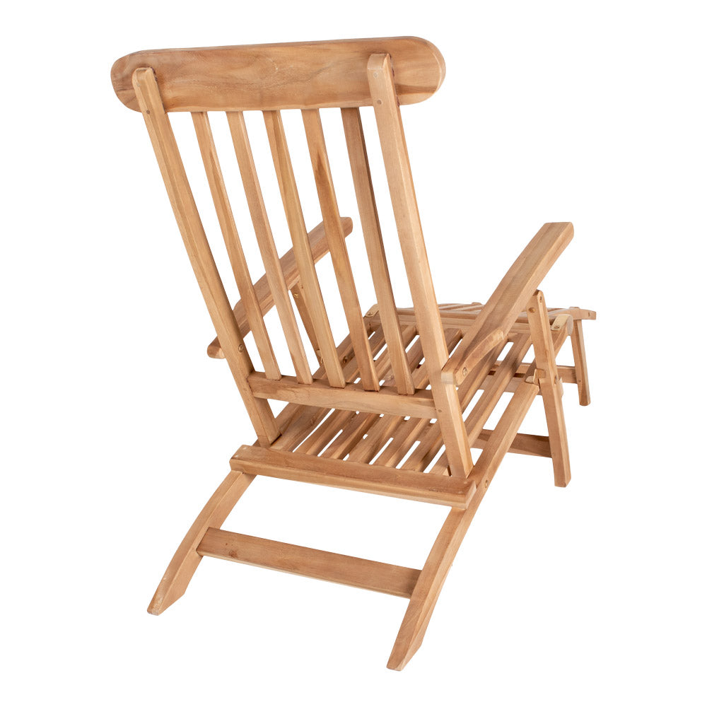 Klassischer Teak 4-Positionen-Liegestuhl RELIFE Deckchair