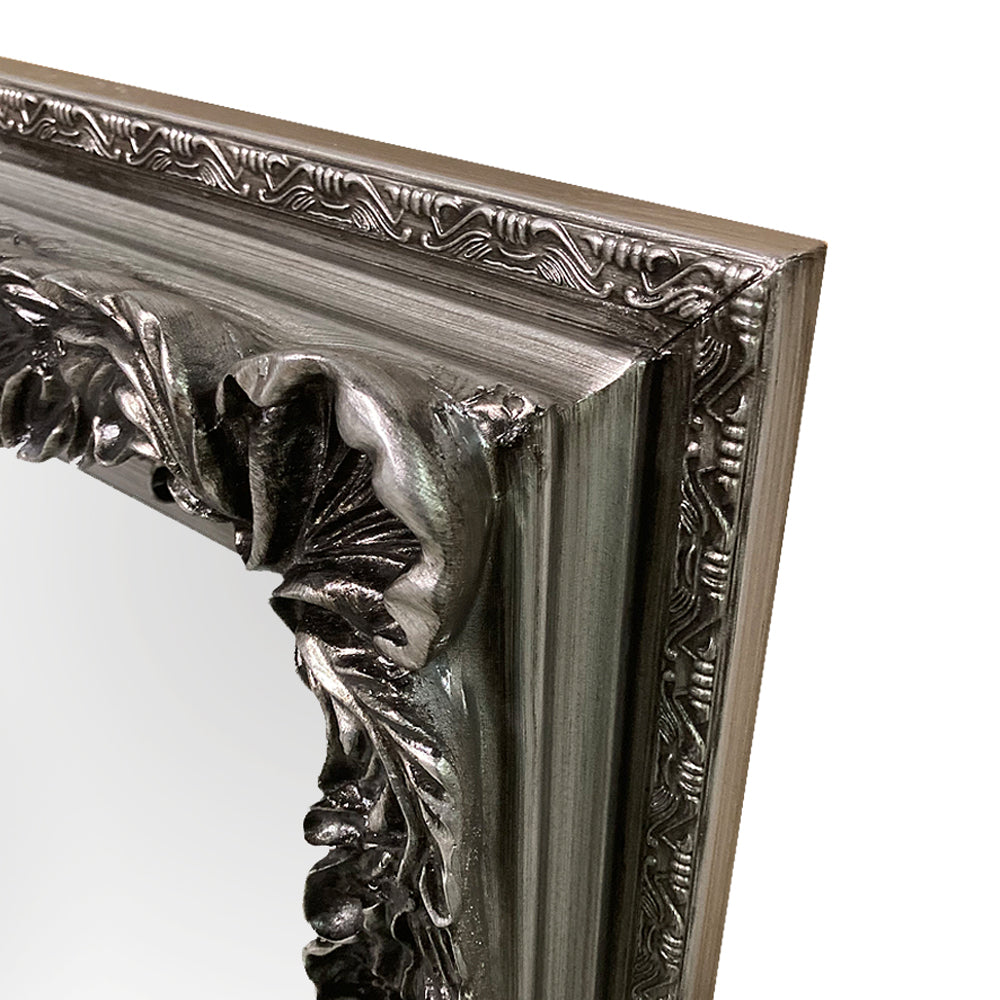 Barock Wandspiegel GROTA Antik-Silber ca.120x88cm Holzrahmen