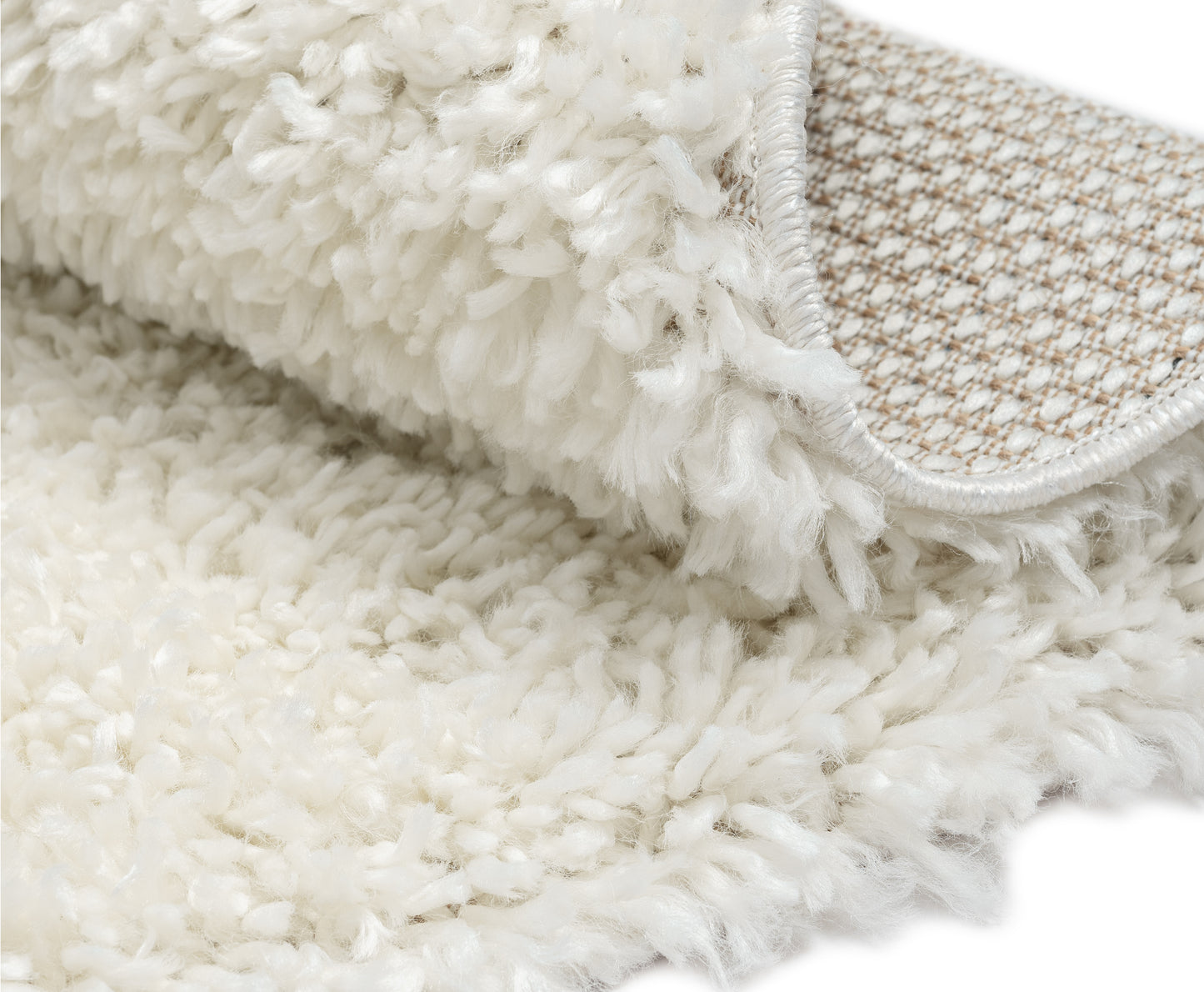 Hochflor Teppich SHAGGY creme rund diverse Größen