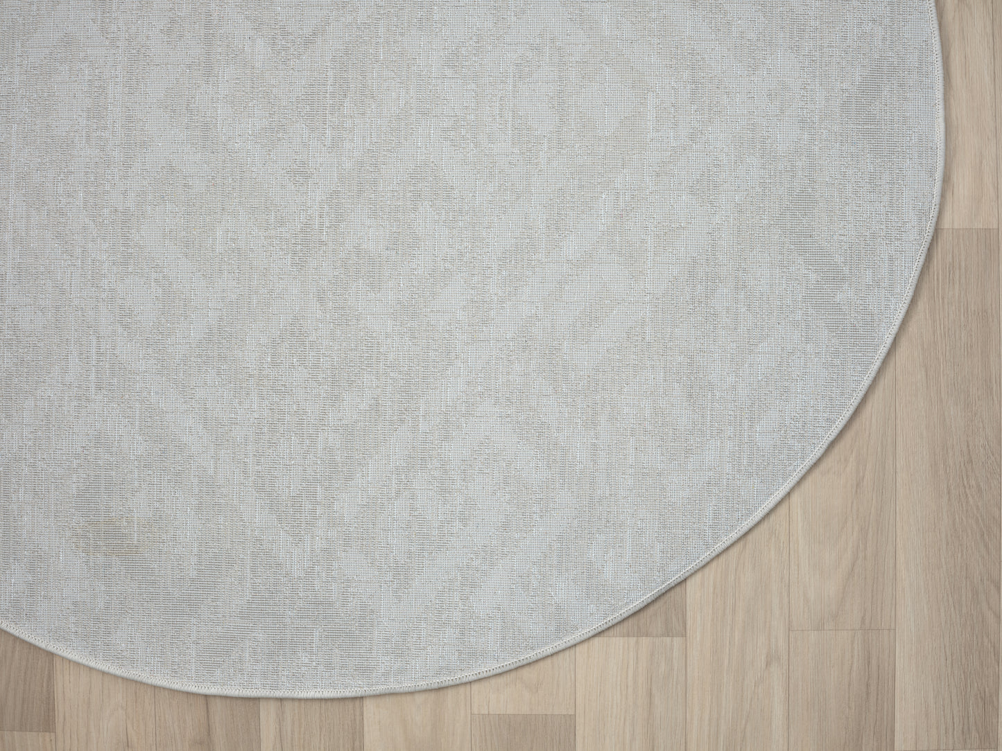 Teppich TURA-2 rund Creme-Grau 120 x 120 cm