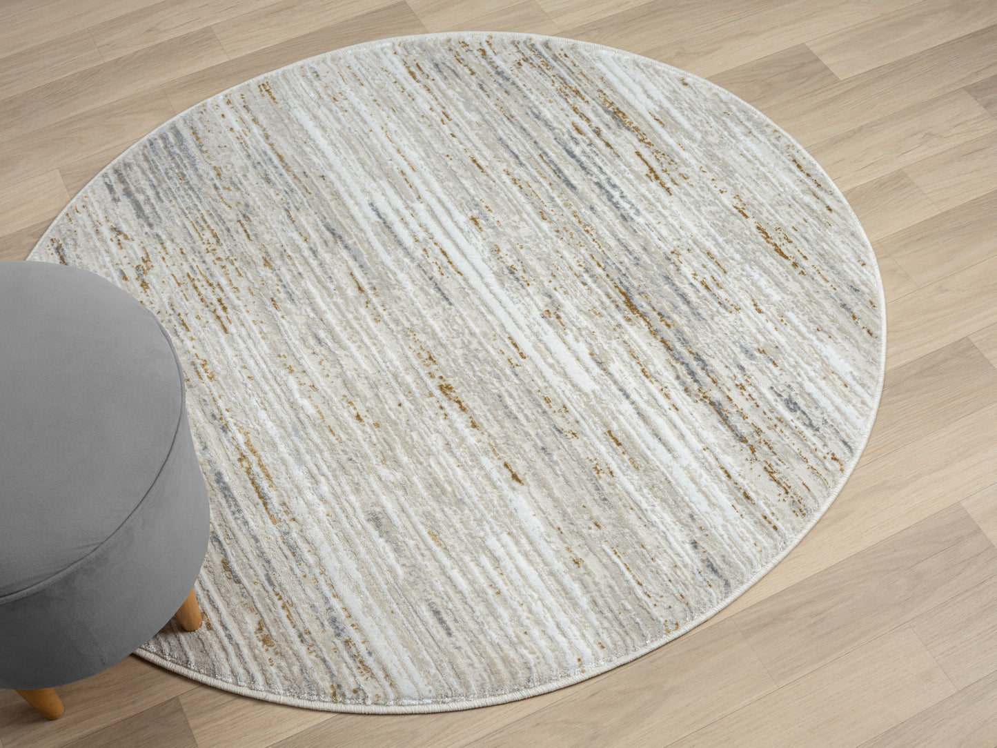 Teppich PASSIONE rund Creme-Multi 120 x 120 cm