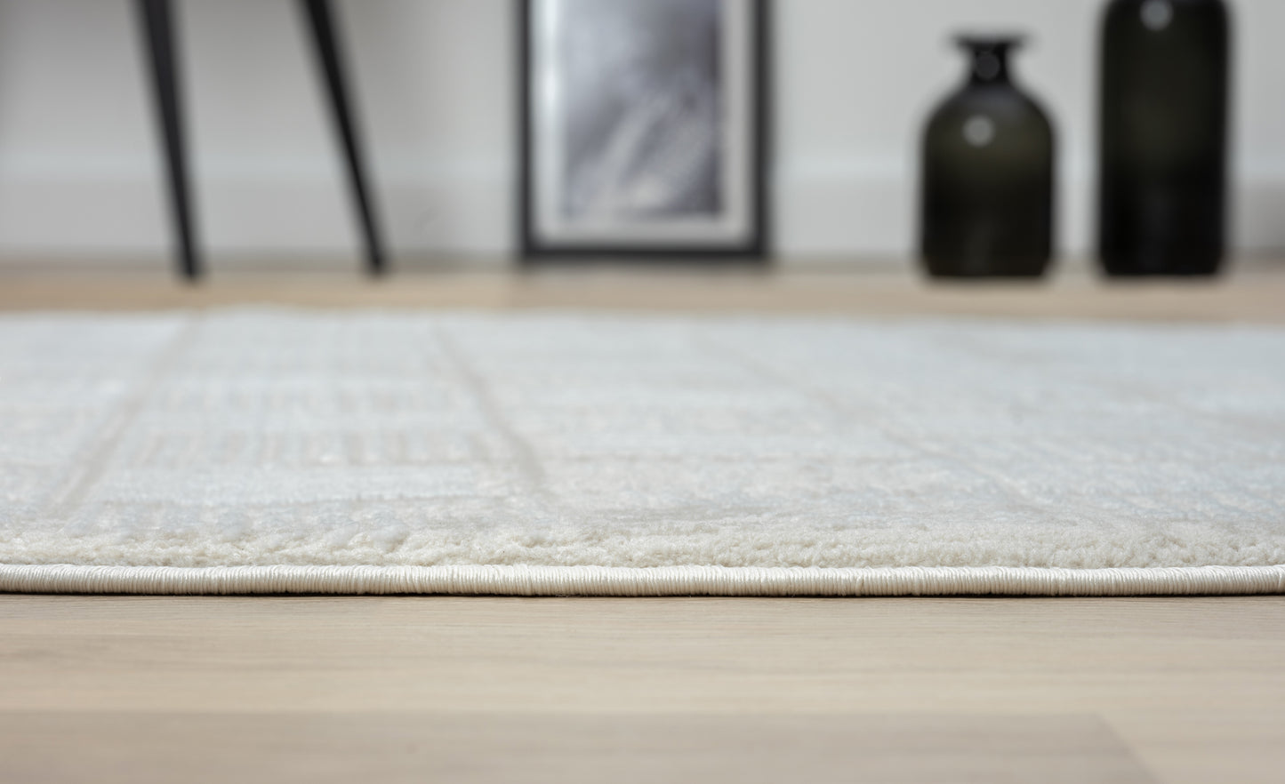 Teppich CASA rund Creme-Weiss 120 x 120 cm