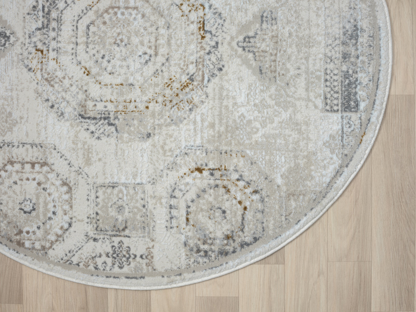 Teppich KAZAK-A rund Creme-Multi 120 x 120 cm