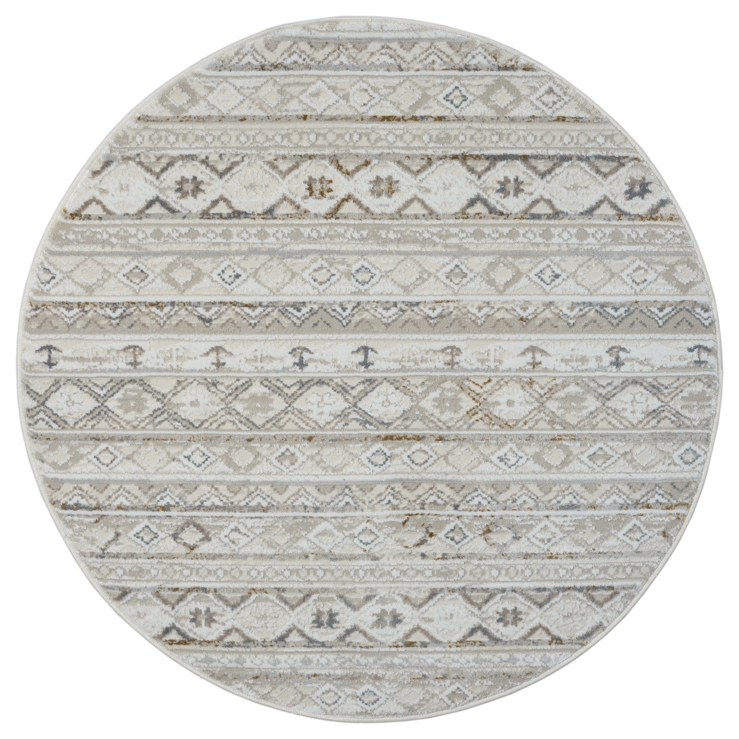 Teppich NOMAD rund Creme-Multi 120 x 120 cm