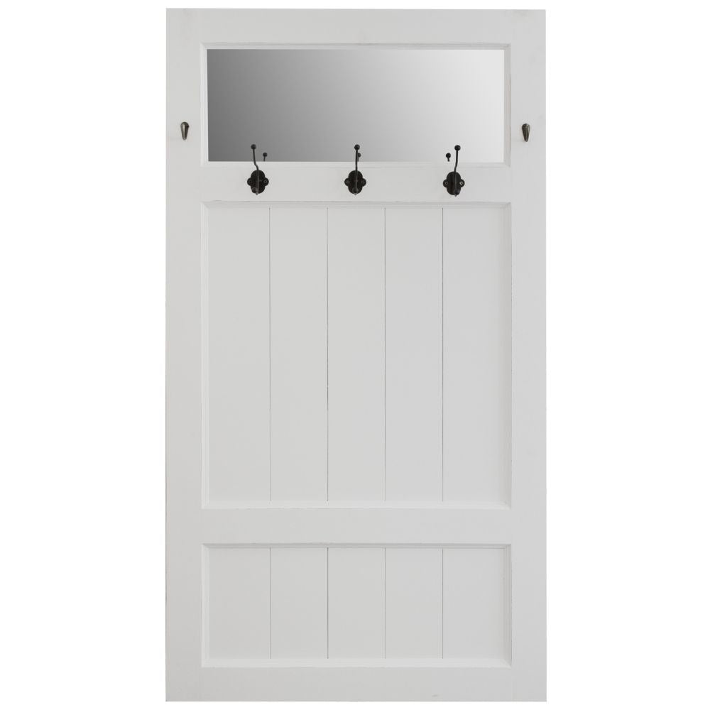 Landhaus-Garderobe SYLT weiss 140cm mit Spiegel