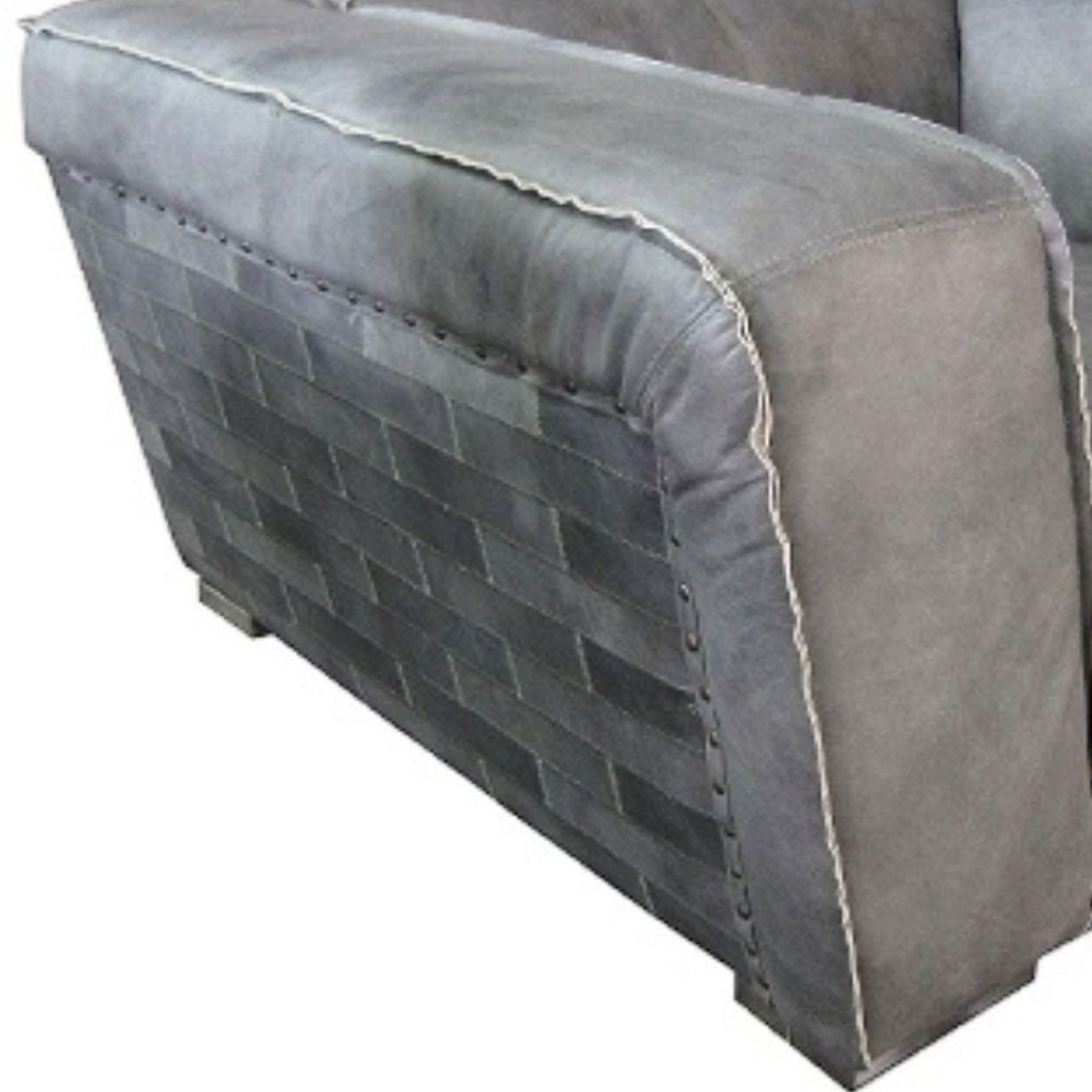 Premium Ledersessel TITAN vintage-grey 131x110cm Rindsleder