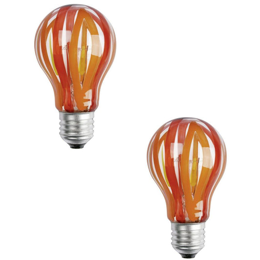 2er-Set Eglo Leuchtmittel ROT/ORANGE/GELB Glühbirne E27 40W