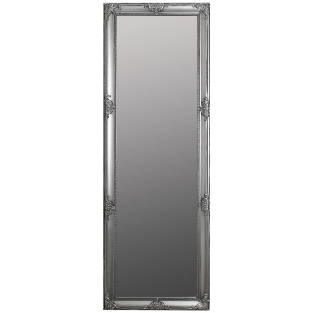 Stilvoller Spiegel GRANDE 190x65cm antik-silber Barockstil Facette