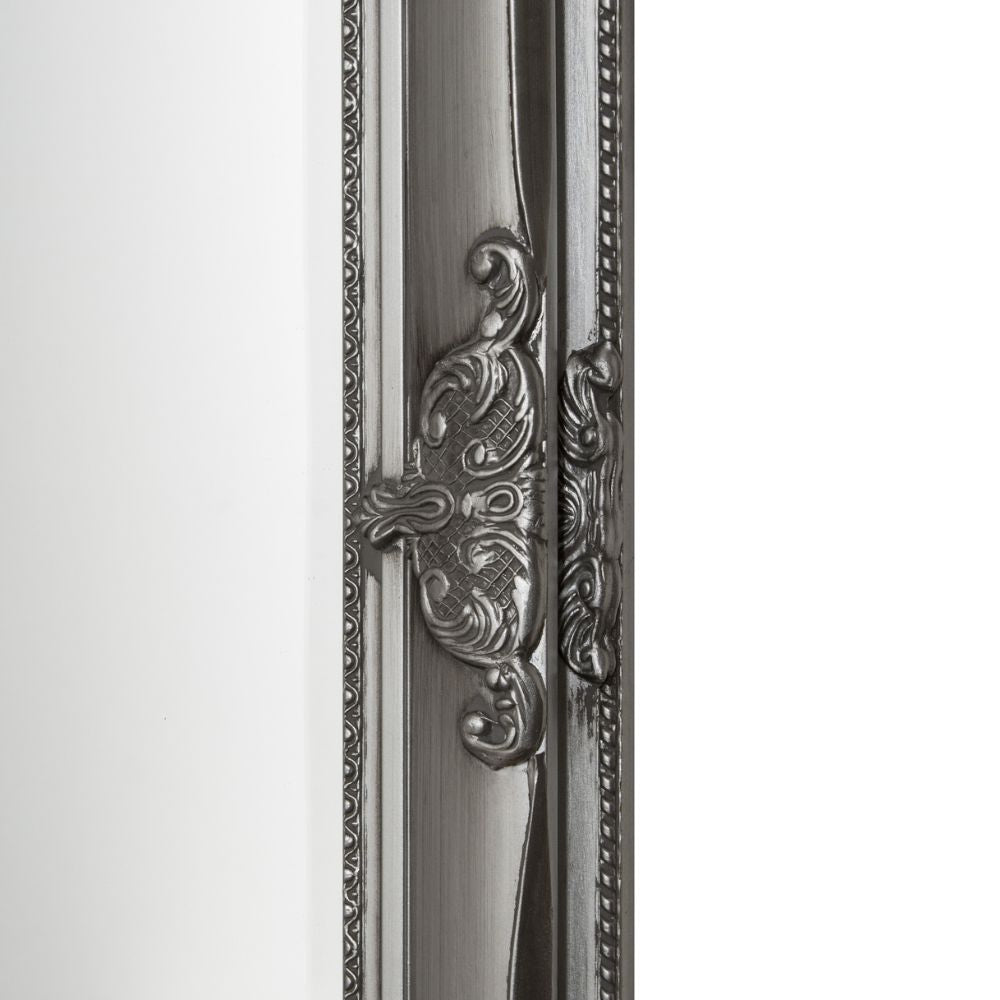 Stilvoller Spiegel GRANDE 190x65cm antik-silber Barockstil Facette