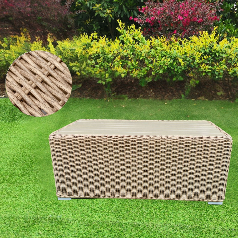 Lounge Couchtisch VITA rundes Polyrattan Natural