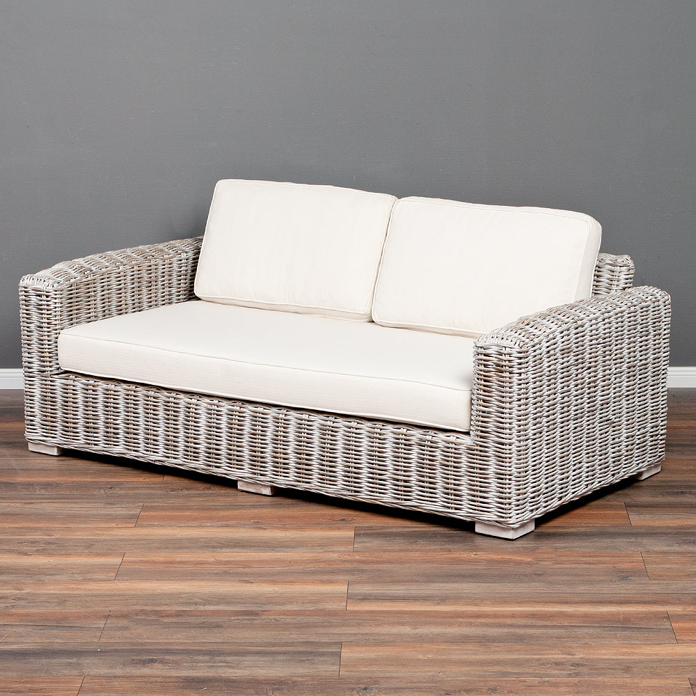 Lounge Sofa LIVING White Wash ca. L180cm Rattan