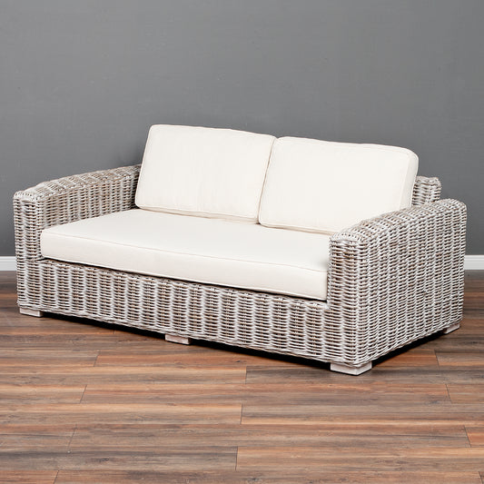 Lounge Sofa LIVING White Wash ca. L180cm Rattan