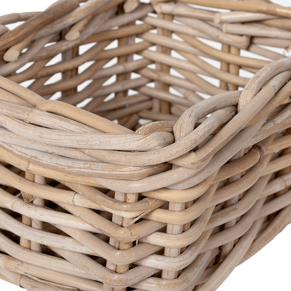 2-tlg. Rattan Aufbewahrungskorb-Set VERONA-2 ca. L24cm