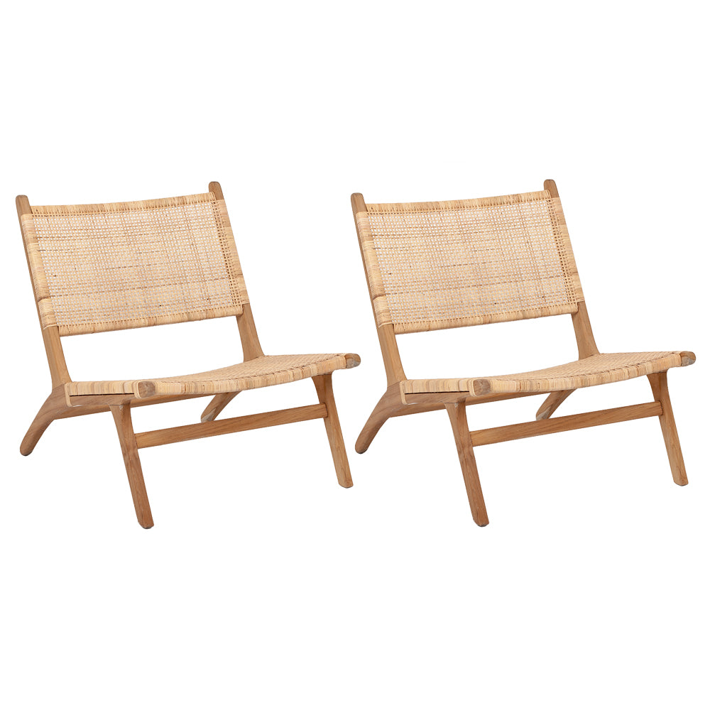 2er Set Lounge Sessel CATANIA Natural