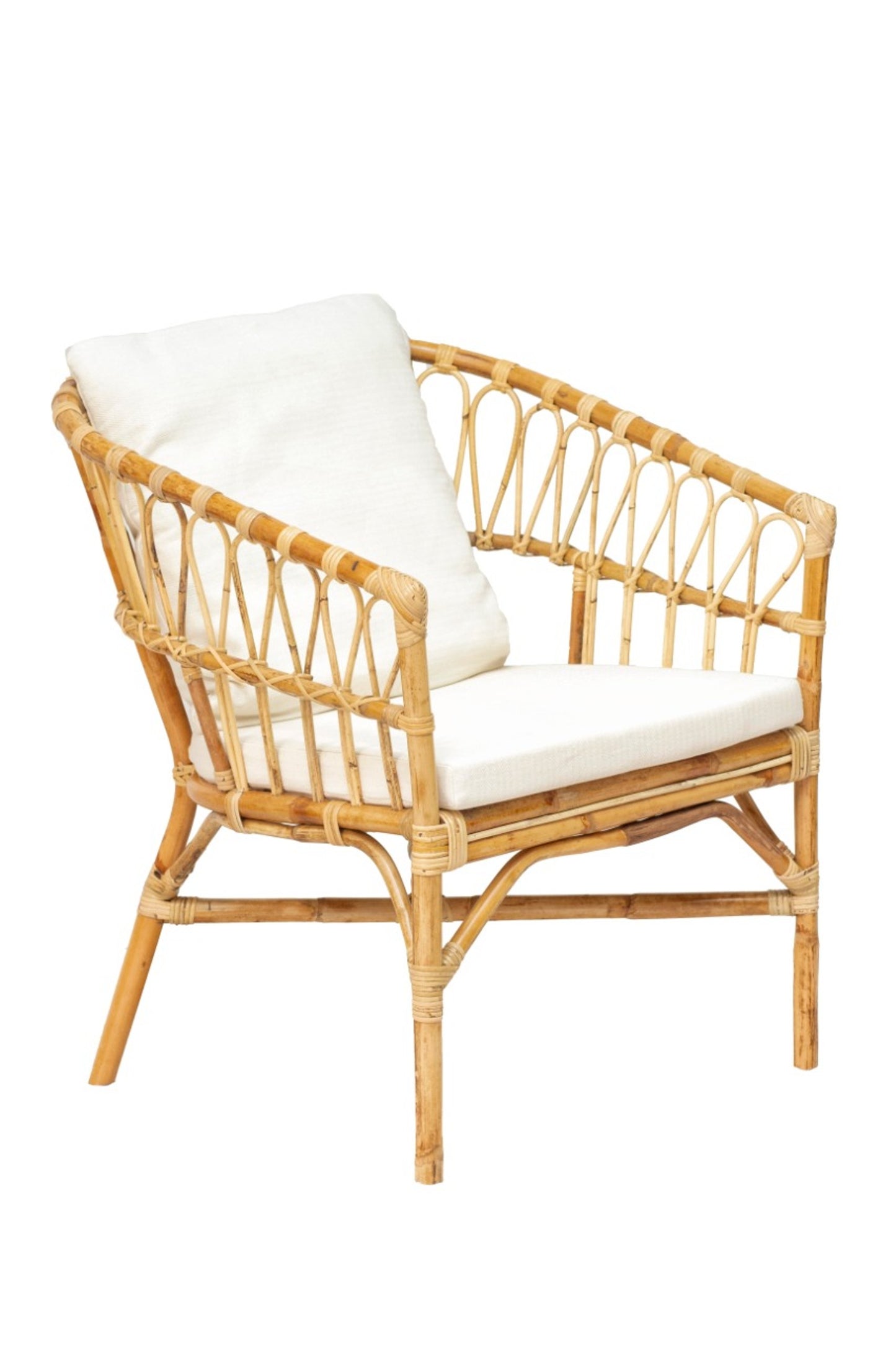 2er Set Rattan Sessel CALIFORNIA Natural inkl. Kissen