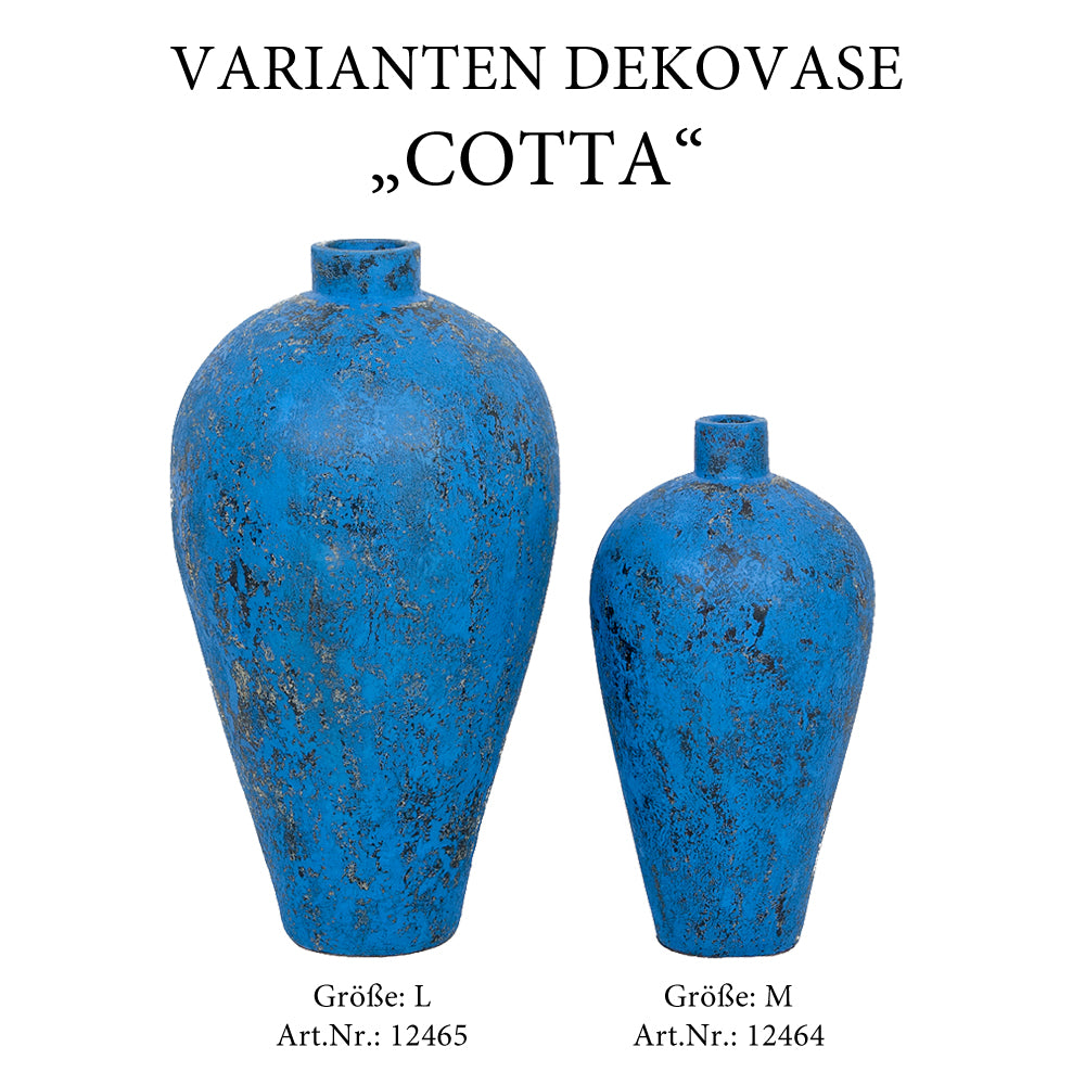 Deko-Vase COTTA-M Antik-Blau