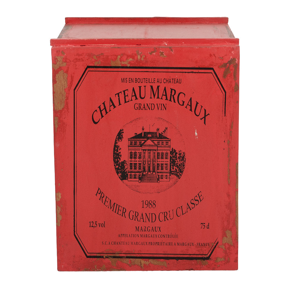 Flaschenbox SURAT Antique Red ca. H40cm Mahagoni Shabby Weinregal