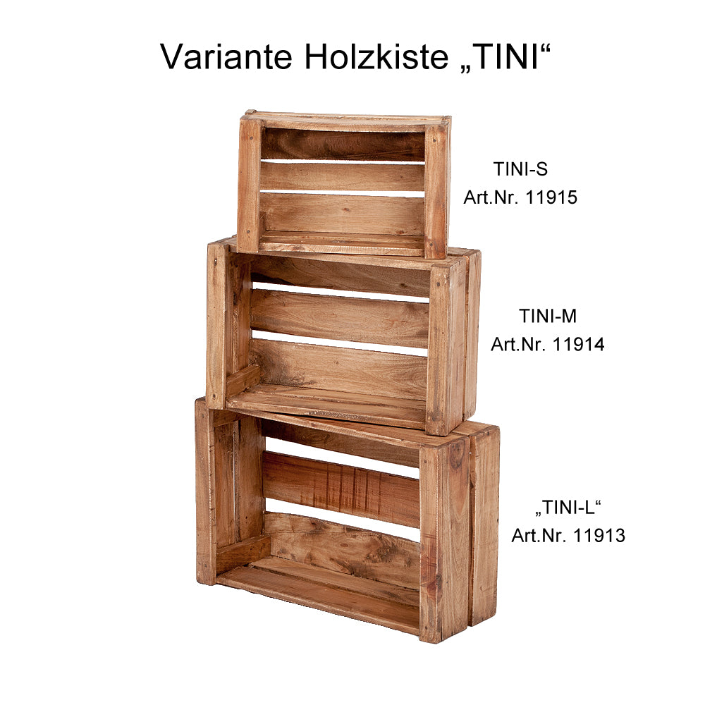 Holzkiste TINI-L Rustic-Teak