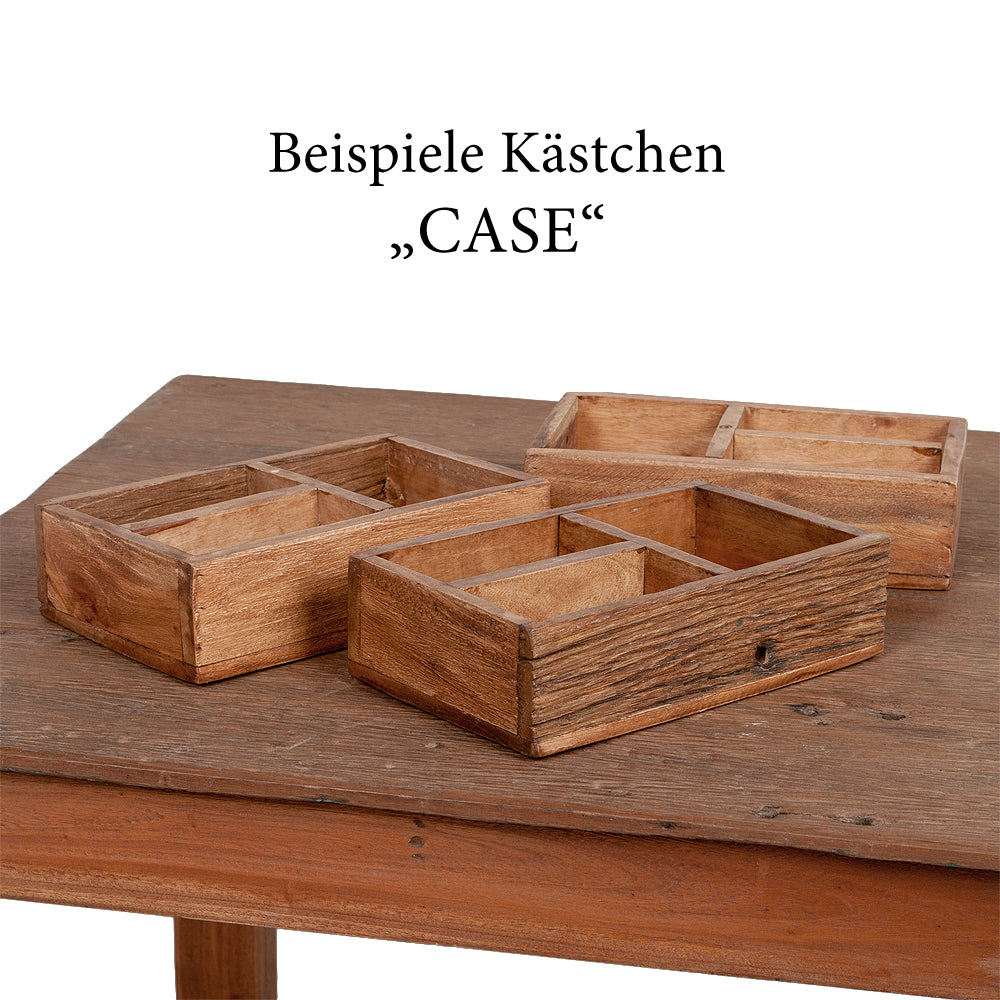 Kästchen CASE recyceltes Altholz ca. L27cm Natural