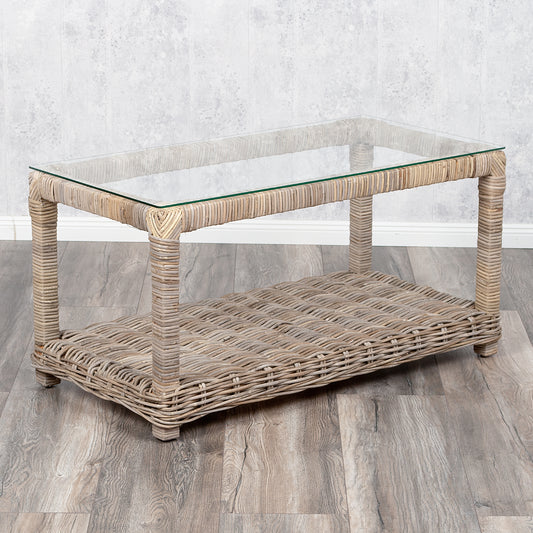 Lounge Couchtisch LIVING in Grey ca. L100cm Rattan