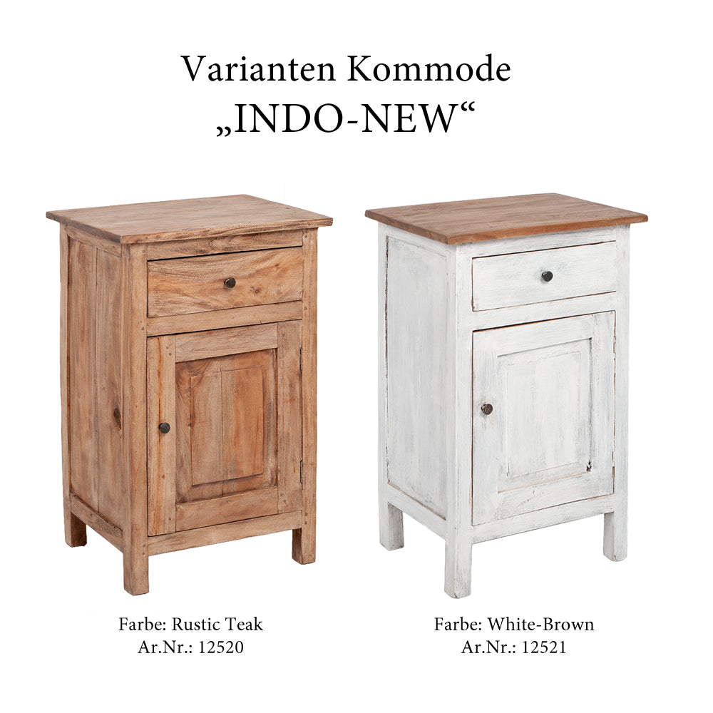 Mahagoni Kommode INDO-NEW White-Brown