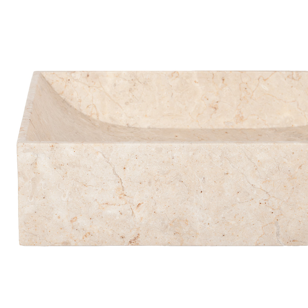 Marmor Waschbecken MARMER-eckig Beige