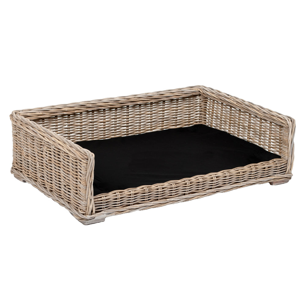 Rattan Hundekörbchen CANE  ca. L115cm inkl. Kissen