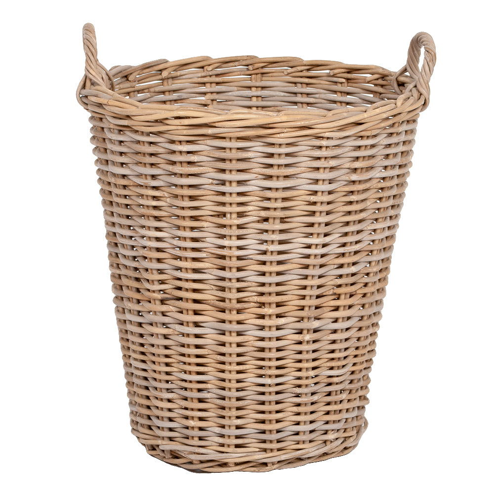 Rattan Korb DOBI-Big Grey ca. D60cm mit Griffen